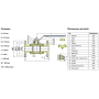 Кран шаровый фланцевый трехсоставной нержавеющий (3PC), AISI316 DN25 (1"), (CF8M), PN16