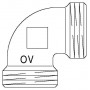 Угольник Oventrop Cofit S 90° G1 1/4