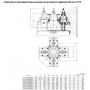 Тройник AVK фланцевый с 3-мя встроенными задвижками COMBI-CROSS DN300 PN16